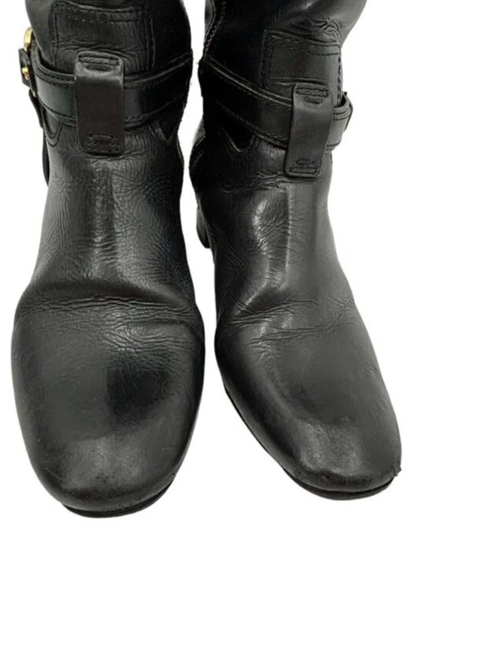 Tory Burch Boots Womens 9 Donovan Tall Equestrian Riding Black Leather